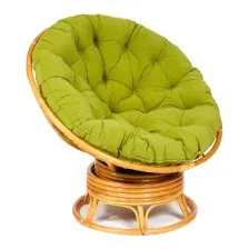 Кресло-качалка TetChair Papasan W 23/01 B (мед/флок олива, с подушкой)