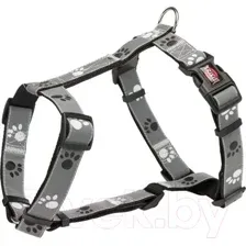 Шлея Trixie Silver Reflect 12231 (XS-S, черный/серый)
