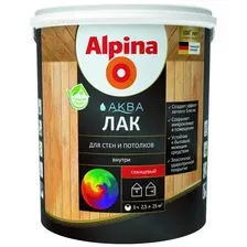 Лак Alpina Аква для стен и потолков (глянцевый, 0.9 л)