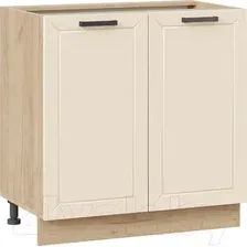 Шкаф напольный Трия Лорас 1Н8 (дуб крафт золотой/холст брюле)