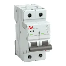 Выключатель автоматический EKF Averes AV-6 2P 10A (C) 6kA mcb6-2-10C-av