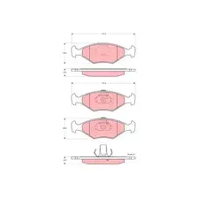 Тормозные колодки дисковые передняя ось TRW GDB1533