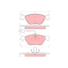 Тормозные колодки дисковые передняя ось TRW GDB1602