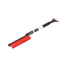 Щетка для снега телескопическая 75-100см. SKYWAY силиконовая щетина, ручка soft touch