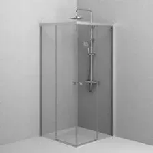 Душевой уголок AM.PM X-joy 90x90 W94G-403-9090-MT1K (серебристый/прозрачное стекло)