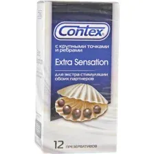 Презервативы Contex №12 Extra Sensation, с крупными точками и ребрами, 12 шт