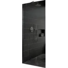 Душевая стенка MaybahGlass 109x195 / MGD-681-5ш (графитовое стекло/хром матовый)