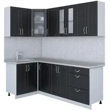 Готовая кухня Интерлиния Мила Крафт 1.2x2.2 (дуб английский)