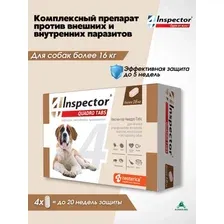 Inspector Quadro Tabs таблетки от паразитов для собак, 16 кг, I404