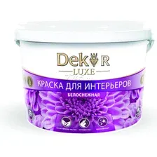 Краска ВД акриловая DEKOR для интерьеров белая 3 кг (31-648)