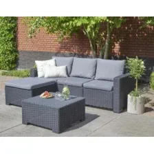 Садовый диван Keter California 3-Seater Seating Patio (графит)