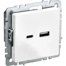 Розетка USB IEK Brite BR-U22-018-K01