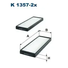 Салонный фильтр FILTRON K 1357-2X HYUNDAI i20 1.2-1.6i 08>