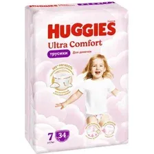 Трусики-подгузники Huggies Ultra Comfort Girl Mega 7 (34 шт)
