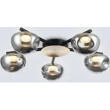 Припотолочная люстра Ambrella light LH12009/5 BK/GD/SM (черный/золото/дымчатый)