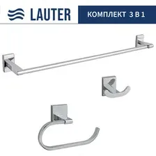 Набор аксессуаров для ванной Lauter 21SH8391 + 21SH8301 + 21SH9091 (Chrome, 3 предмета)