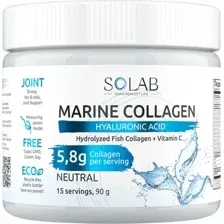 Коллаген SOLAB Морской С гиалуроновой кислотой и витамином С (90г, нейтральный)