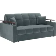 Диван Mebel-Ars Аккордеон Бакли НПБ 180x200 (велюр серо-синий HB-178/26)