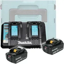 Набор аккумуляторов для электроинструмента Makita BL1860B  зарядное DC18RD  кейс (198080-9)