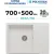 Кухонная мойка Polygran Deka 700 (белый хлопок)