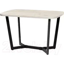 Обеденный стол Millwood Лофт Мюнхен Л 120x70x75 (дуб белый Craft/металл черный)