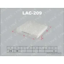 Салонный фильтр LynxAuto LAC209