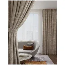 Комплект штор Mio Tesoro Мрамор 150x270 (2 шт, бежевый)