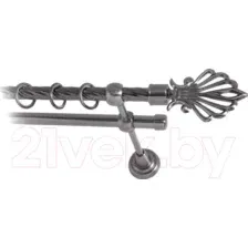 Карниз для штор Lm Decor Веер 006 2р витой (антрацит, 3.2м)