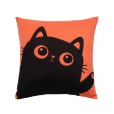 Подушка декоративная MATEX MEOW. Размер: 35x35 Цвет: лососевый, черничный