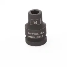 13913 Головка ударная шестигранная, 9 мм, 1/2', CrMo// Stels