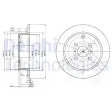 Тормозной диск DELPHI BG3867 полный , задняя ось
