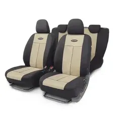 AUTOPROFI TT-902V BK/L.BE - Чехлы для сиденья tt, передний ряд, задний ряд, airbag, чёрн./св.бежевый