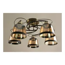 Люстра средней высоты Mirastyle BL-7605/5 AB+BK