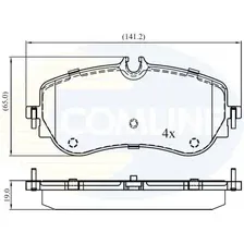 Тормозные колодки дисковые COMLINE CBP02387