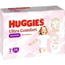 Трусики-подгузники Huggies Ultra Comfort Mega 7 Girl (34 шт)