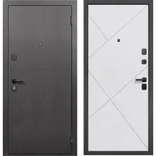 Металлическая дверь Guard 7см серебро/белый матовый (96x205, правая)