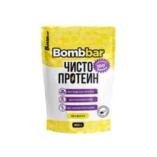Концентрат сывороточный белковый 80%, BombBar,  БЕЗ ВКУСА, 900 г