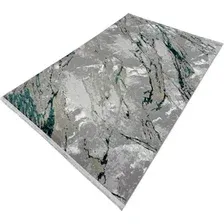 Ковер для жилой комнаты Radjab Carpet Афина Прямоугольник 9012A 12868RK (0.8x1.5, Grey/D.Green)