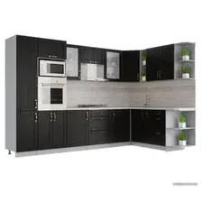 Готовая кухня Интерлиния Мила Крафт 1.88x3.2 правая (дуб английский)