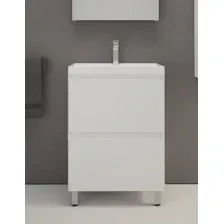 Symbolite Тумба под умывальник Манхэттен 60 Plus 2 ящика (белый матовый)
