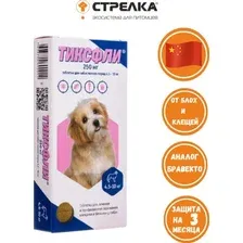 Таблетки от блох и клещей ВетФарм Тиксфли 250мг для собак 4.5-10 кг