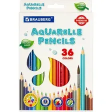 Набор цветных карандашей Brauberg Premium Aquarelle / 181674 (36цв)