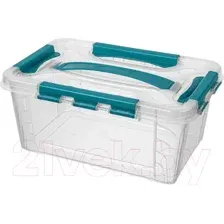 Ящик для хранения Econova Grand box, 433200102, голубой, 4.2 л