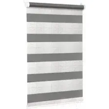 Рулонная штора Delfa Сантайм День-Ночь Роко МКД DN-43051 (81x160, светло-серый)