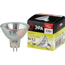 Галогенная лампа ЭРА GU5.3-JCDR (MR16) -75W-230V-CL C0027366