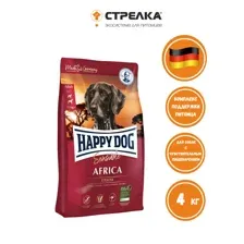 Корм для собак Happy Dog Sensible Africa со страусом, 4 кг