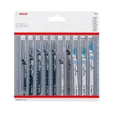 Набор пилок для электролобзика BOSCH Set по дереву и металлу 10 штук (2607011170)