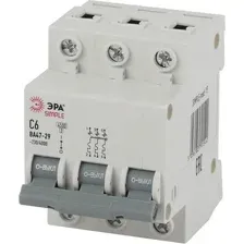 Выключатель автоматический ЭРА Simple-Mod-19 ВА 47-29 3P 6А 4.5кА C Б0039236