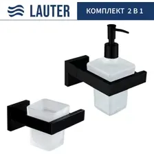 Набор аксессуаров для ванной Lauter 21SH71062 + 21SH71092 (Matt Black, 2 предметов)