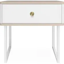 Тумба Shtabe Royal 5301 эко (макиато/белый/р.золото)